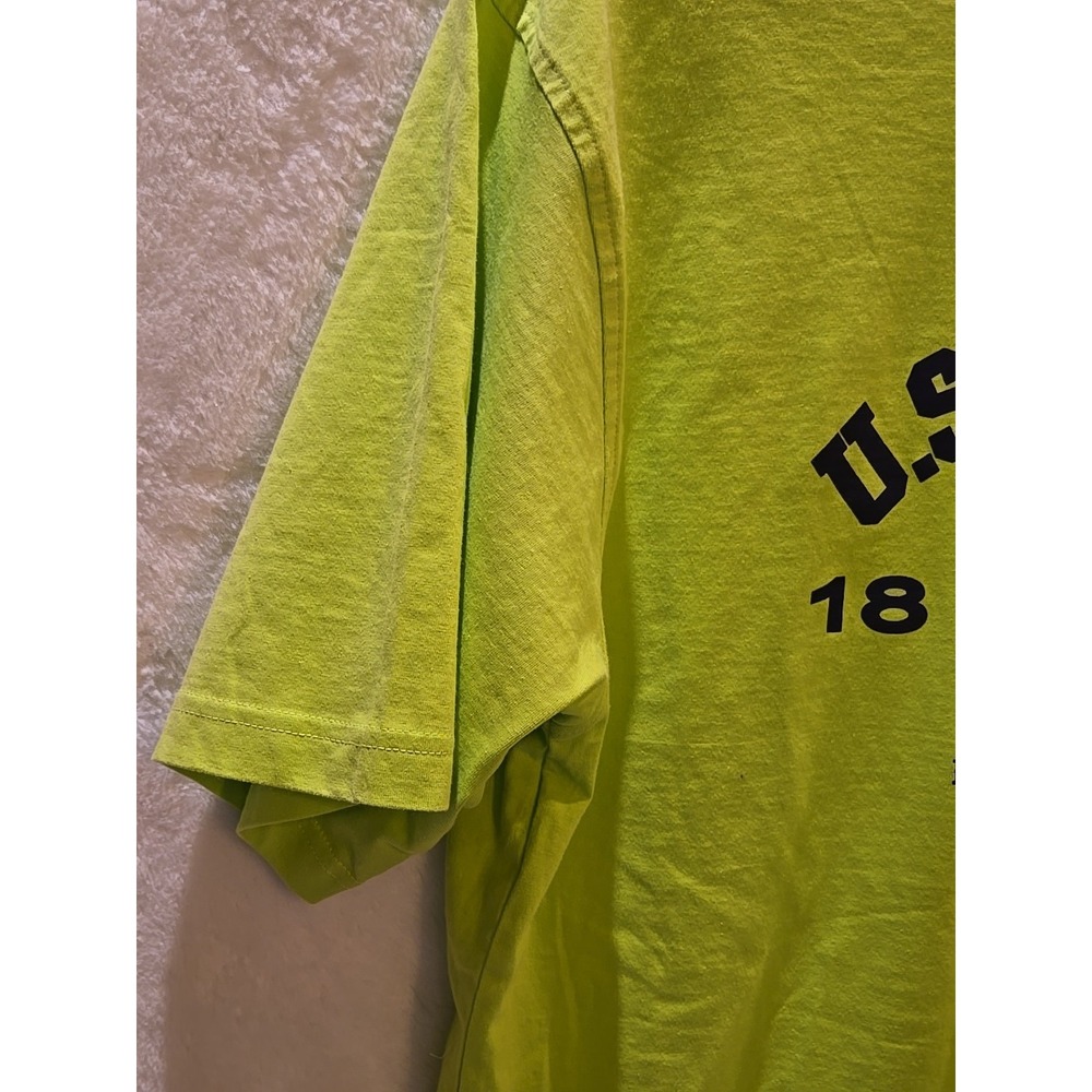 US Polo Assn. T-Shirt Mens Neon‎ Green 2XL Brand New with Tags 100% Cotton NWT - Picture 11 of 12